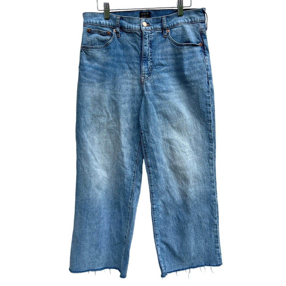 J.Crew Wide-Leg Crop Jeans Womens 30 Light Blue All-Day Stretch BX560 Minimalist